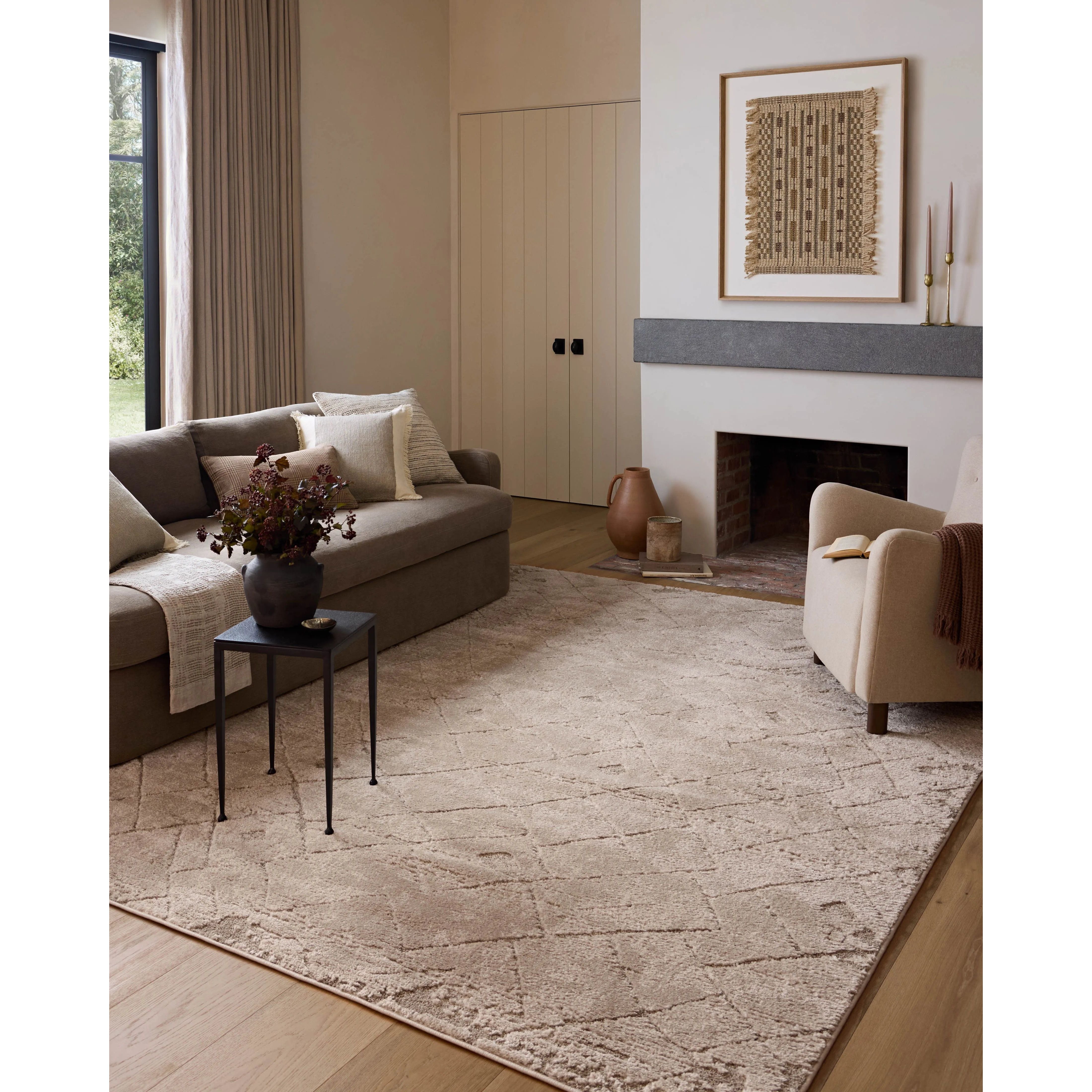 The Monty Collection by Amber Lewis x Loloi is a modern interpretation of richly piled Moroccan rugs in a refreshingly neutral color palette. The rugs abstract designs create a high-low texture in the pile for feet to sink into. Amethyst Home provides interior design, new home construction design consulting, vintage area rugs, and lighting in the Calabasas metro area.