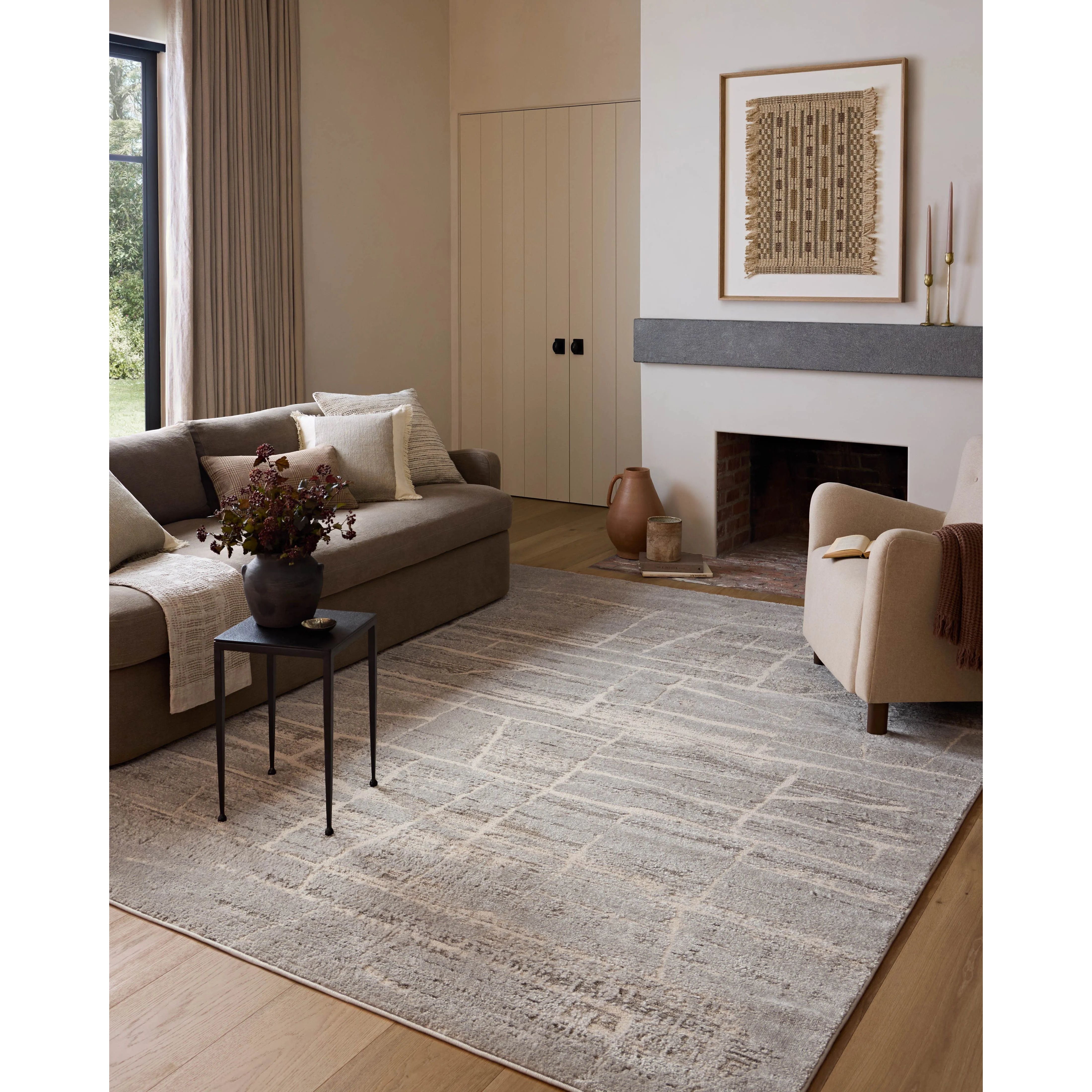 The Monty Collection by Amber Lewis x Loloi is a modern interpretation of richly piled Moroccan rugs in a refreshingly neutral color palette. The rugs abstract designs create a high-low texture in the pile for feet to sink into. Amethyst Home provides interior design, new home construction design consulting, vintage area rugs, and lighting in the Calabasas metro area.