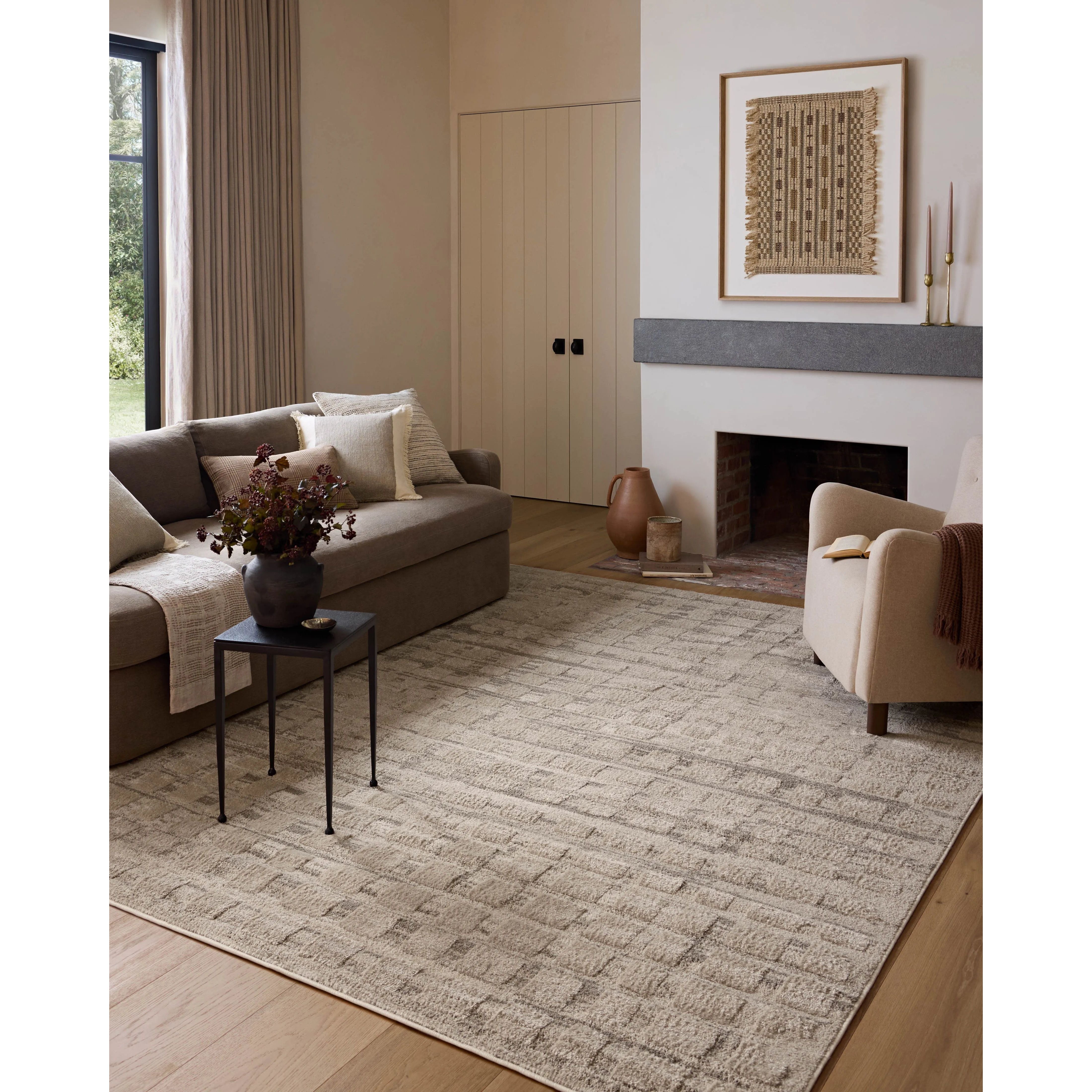 The Monty Collection by Amber Lewis x Loloi is a modern interpretation of richly piled Moroccan rugs in a refreshingly neutral color palette. The rugs abstract designs create a high-low texture in the pile for feet to sink into. Amethyst Home provides interior design, new home construction design consulting, vintage area rugs, and lighting in the Des Moines metro area.