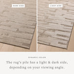 Featuring Amber Lewis x Loloi Monty Taupe / Beige Rug by Loloi at Amethyst Home. The Monty Collection by Amber Lewis x Loloi is a modern interpretation of richly piled Moroccan rugs in a refreshingly neutral color palette. The rugs abstract designs create a high-low texture in the pile for feet to sink into. This collection is power-loomed of easy-to-clean pol. Amethyst Home provides interior design, new home construction design consulting, vintage area rugs, and lighting in the Dallas metro area.