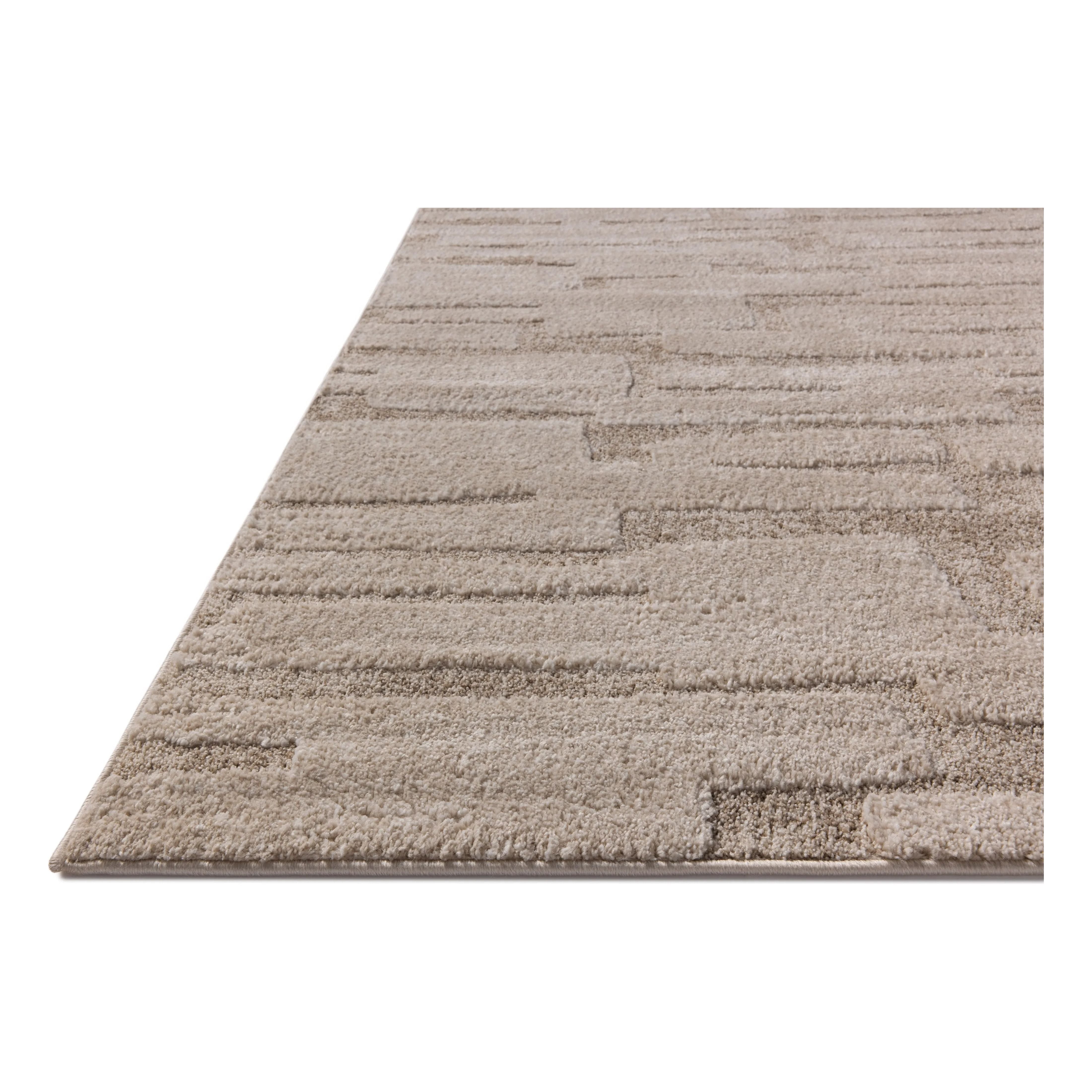 Featuring Amber Lewis x Loloi Monty Taupe / Beige Rug by Loloi at Amethyst Home. The Monty Collection by Amber Lewis x Loloi is a modern interpretation of richly piled Moroccan rugs in a refreshingly neutral color palette. The rugs abstract designs create a high-low texture in the pile for feet to sink into. This collection is power-loomed of easy-to-clean. Amethyst Home provides interior design, new home construction design consulting, vintage area rugs, and lighting in the Des Moines metro area.