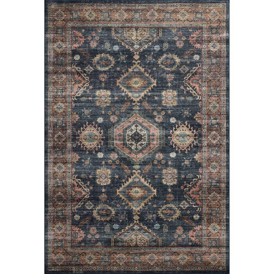 Anniston Machine Washable Denim / Sunset Rug