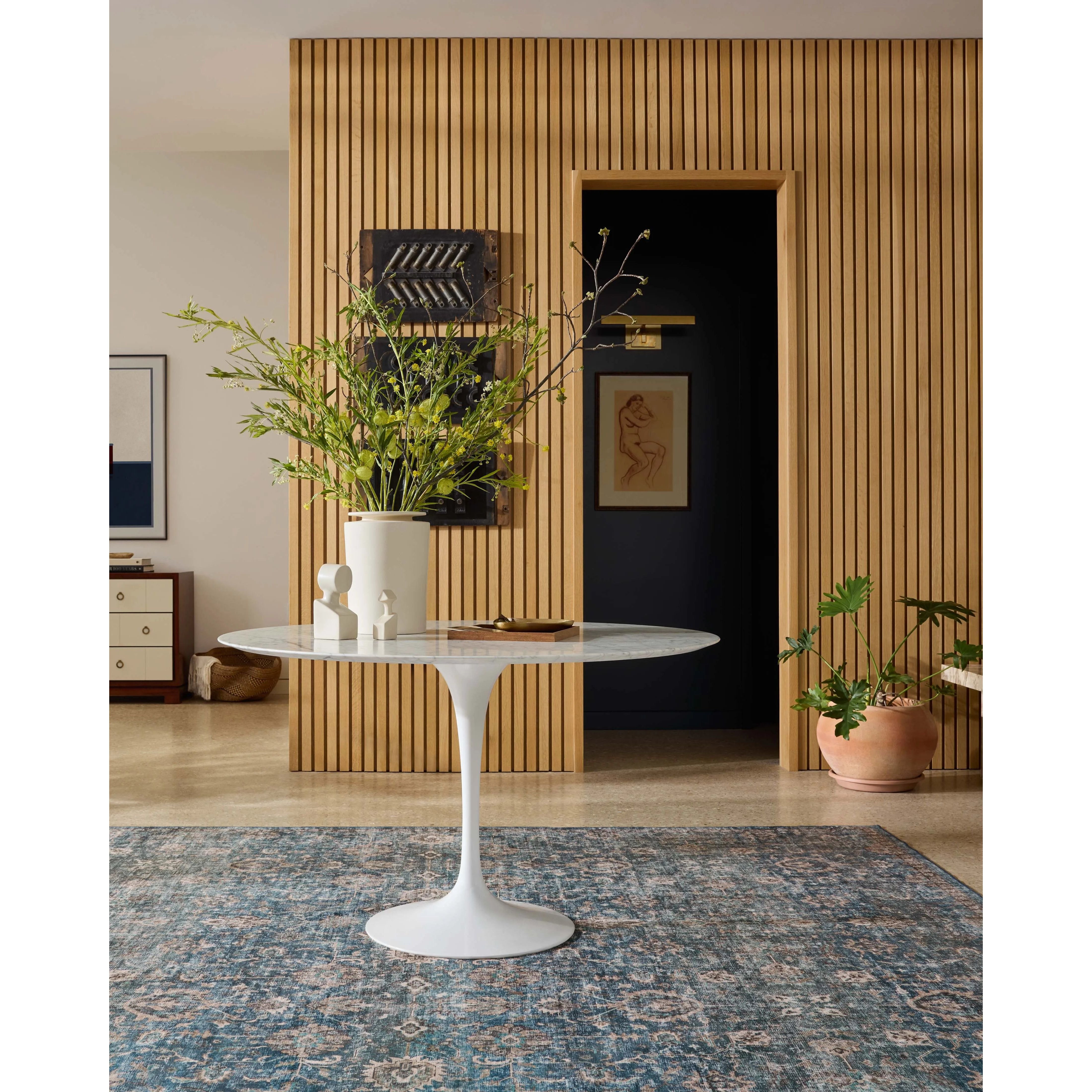 Featuring Anniston Machine Washable Lagoon / Natural Rug by Loloi at Amethyst Home. The Anniston Collection is a washable rug with traditional motifs in beautifully saturated and distressed tones. This durable area rug is power-loomed of polyester in China and designed for the busiest rooms of the home—living rooms, bedrooms, kitchens, hallways, and more. I. Amethyst Home provides interior design, new home construction design consulting, vintage area rugs, and lighting in the Nashville metro area.