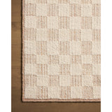 The Knox Ivory / Terracotta Rug by Brigette Romanek x Loloi is a handwoven area rug with a contemporary checkerboard pattern and a texture reminiscent of a luxurious knit sweater. Made of a blend of wool and cotton that plays with scale and texture, Knox is imbued with cozy luxury that can anchor any room. Amethyst Home provides interior design, new home construction design consulting, vintage area rugs, and lighting in the Washington metro area.