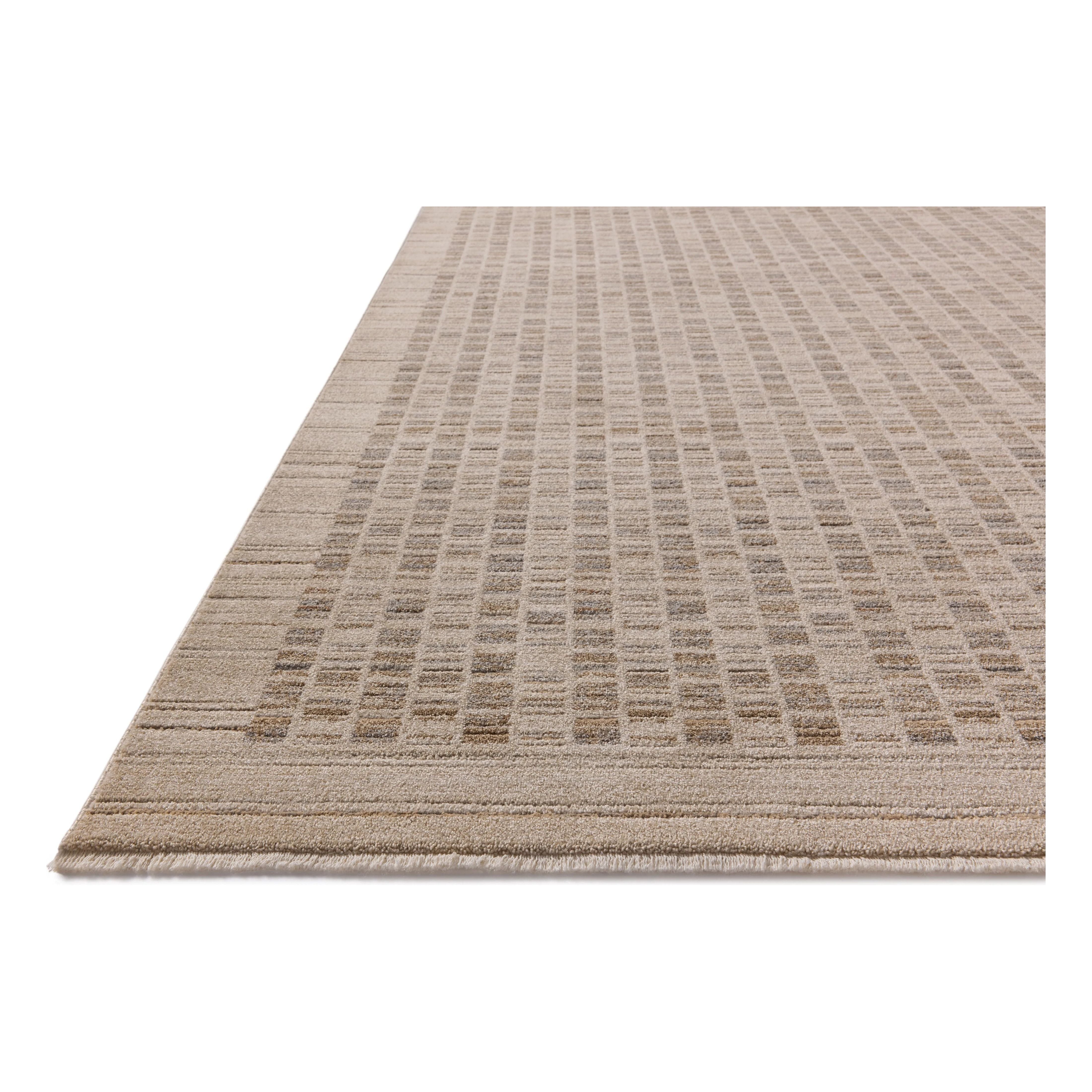 The Cali Collection by Amber Lewis x Loloi is a light-toned area rug with a casual geometric pattern that lends a neutral pattern to any space. Cali is power-loomed of polyester in Turkey for easy-to-clean, no-shed durability in high-traffic areas. This collection is also OEKO-TEX certified, ensuring its materials do not contain harmful substances. Amethyst Home provides interior design, new home construction design consulting, vintage area rugs, and lighting in the Scottsdale metro area.