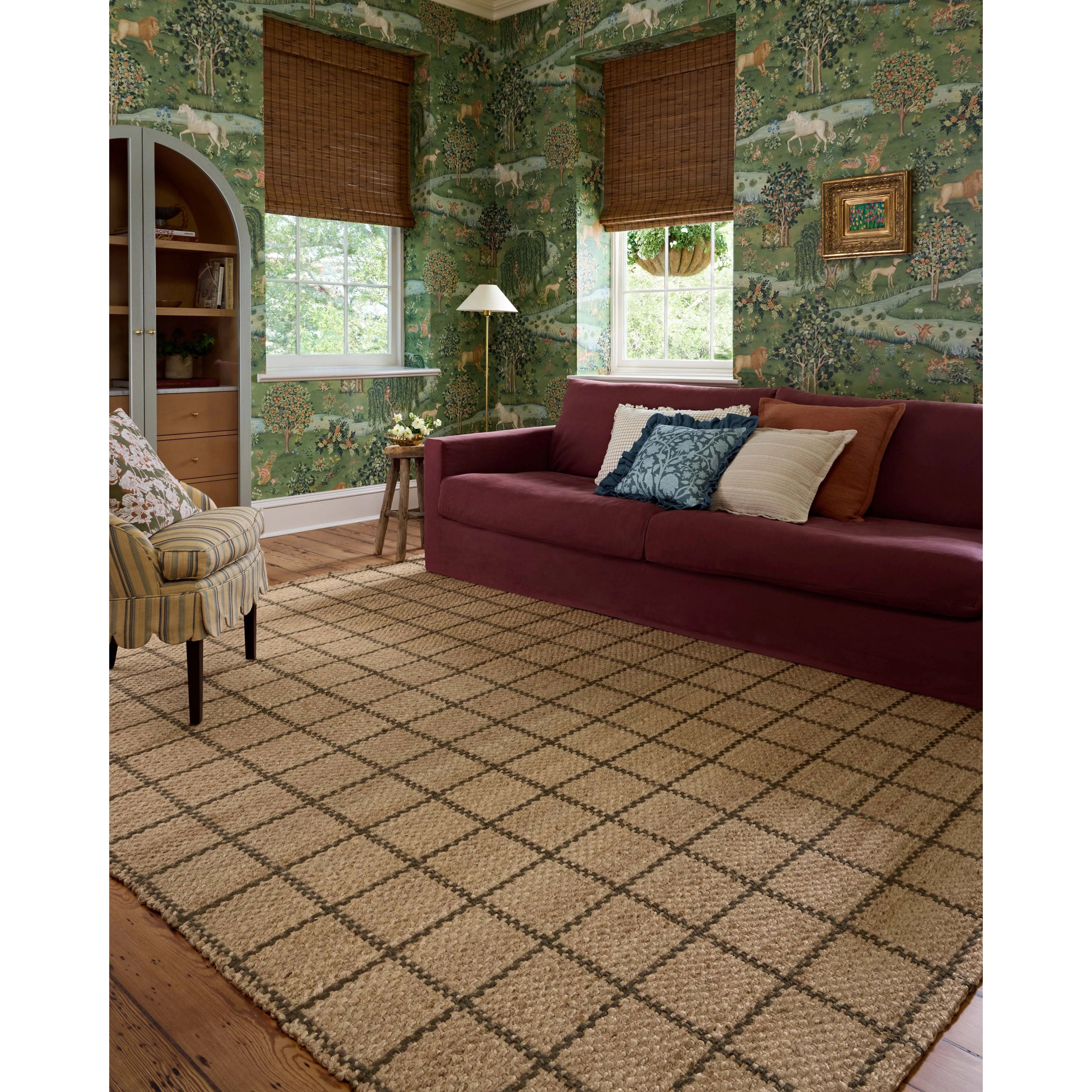 The Fletcher Collection from Chris Loves Julia x Loloi is a power-loomed jute rug with a large-scale grid pattern for an organic modern twist on a classic style. The rugs chunky texture and checkerboard-detailed lines are the refined details that Chris Loves Julia is known for, while the rugs natural palette allows for easy styling in any room. Amethyst Home provides interior design, new home construction design consulting, vintage area rugs, and lighting in the Park City metro area.