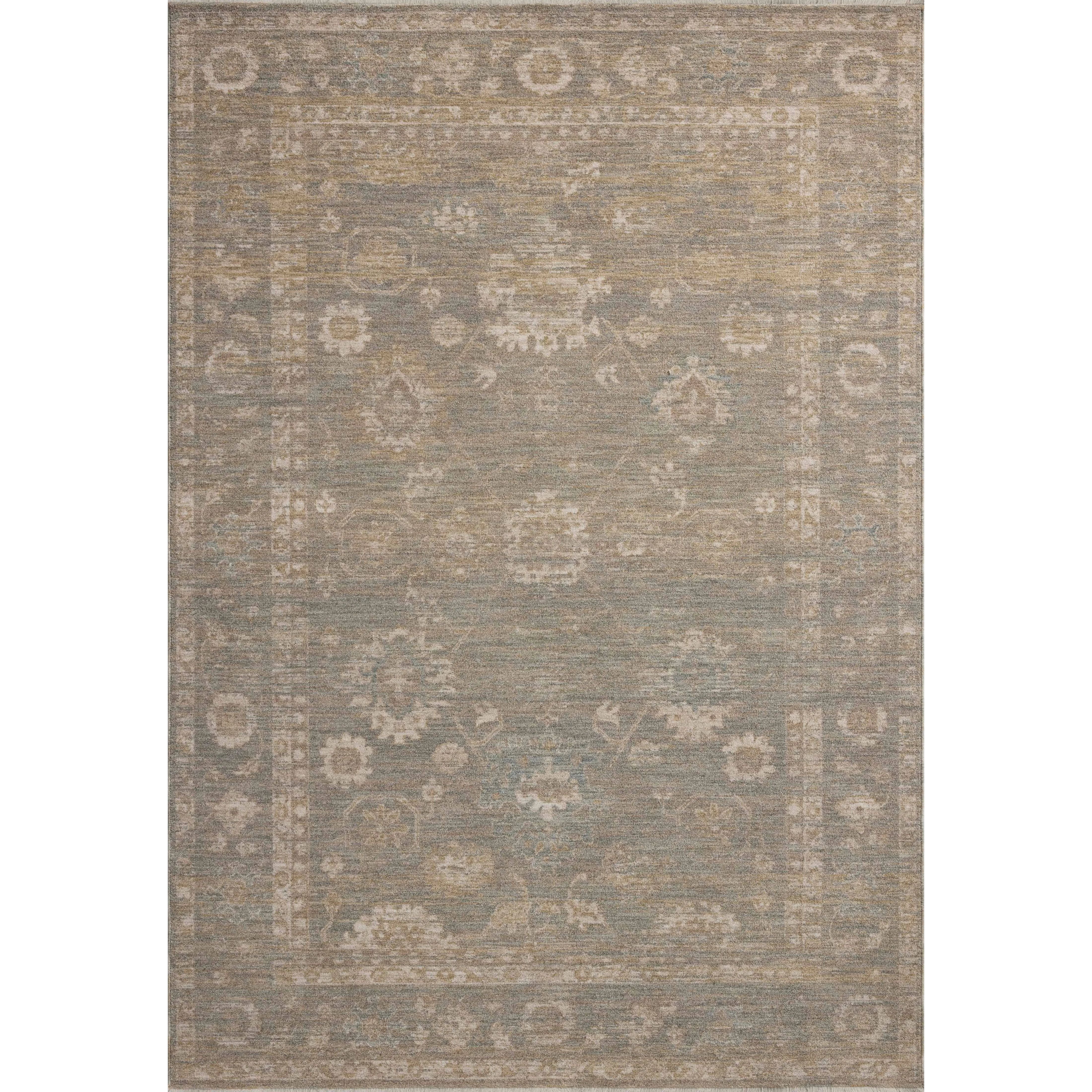 The Louisa Collection is a serene area rug based on beautiful, traditional Turkish designs updated in calm colorways by Chris Loves Julia in collaboration with Loloi. Pale blues, creams, and browns create a sense of softness, but so does the rugs pile, which is made of easy-to-clean, velvety polyester. Amethyst Home provides interior design, new home construction design consulting, vintage area rugs, and lighting in the Des Moines metro area.