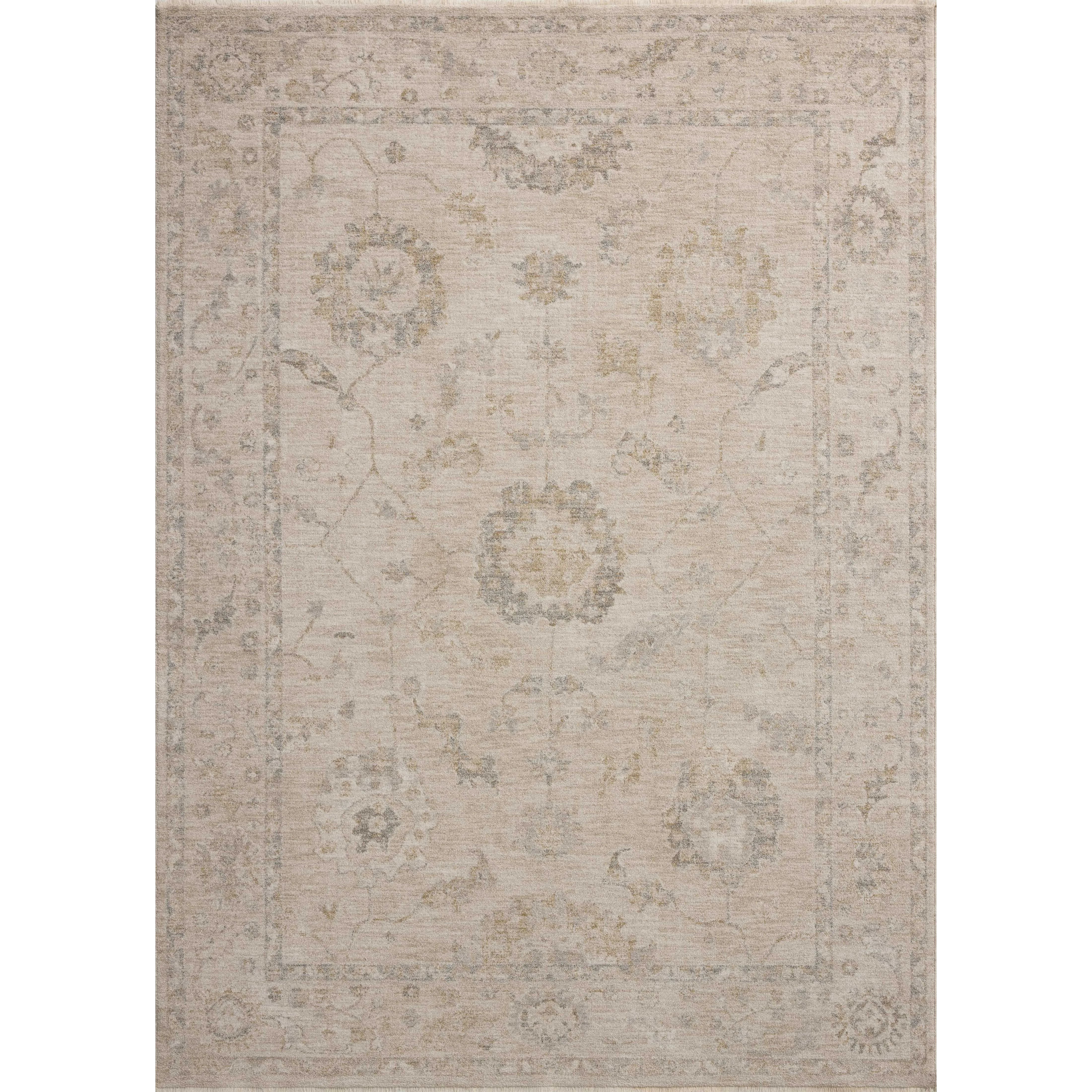 The Louisa Collection is a serene area rug based on beautiful, traditional Turkish designs updated in calm colorways by Chris Loves Julia in collaboration with Loloi. Pale blues, creams, and browns create a sense of softness, but so does the rugs pile, which is made of easy-to-clean, velvety polyester. Amethyst Home provides interior design, new home construction design consulting, vintage area rugs, and lighting in the Charlotte metro area.