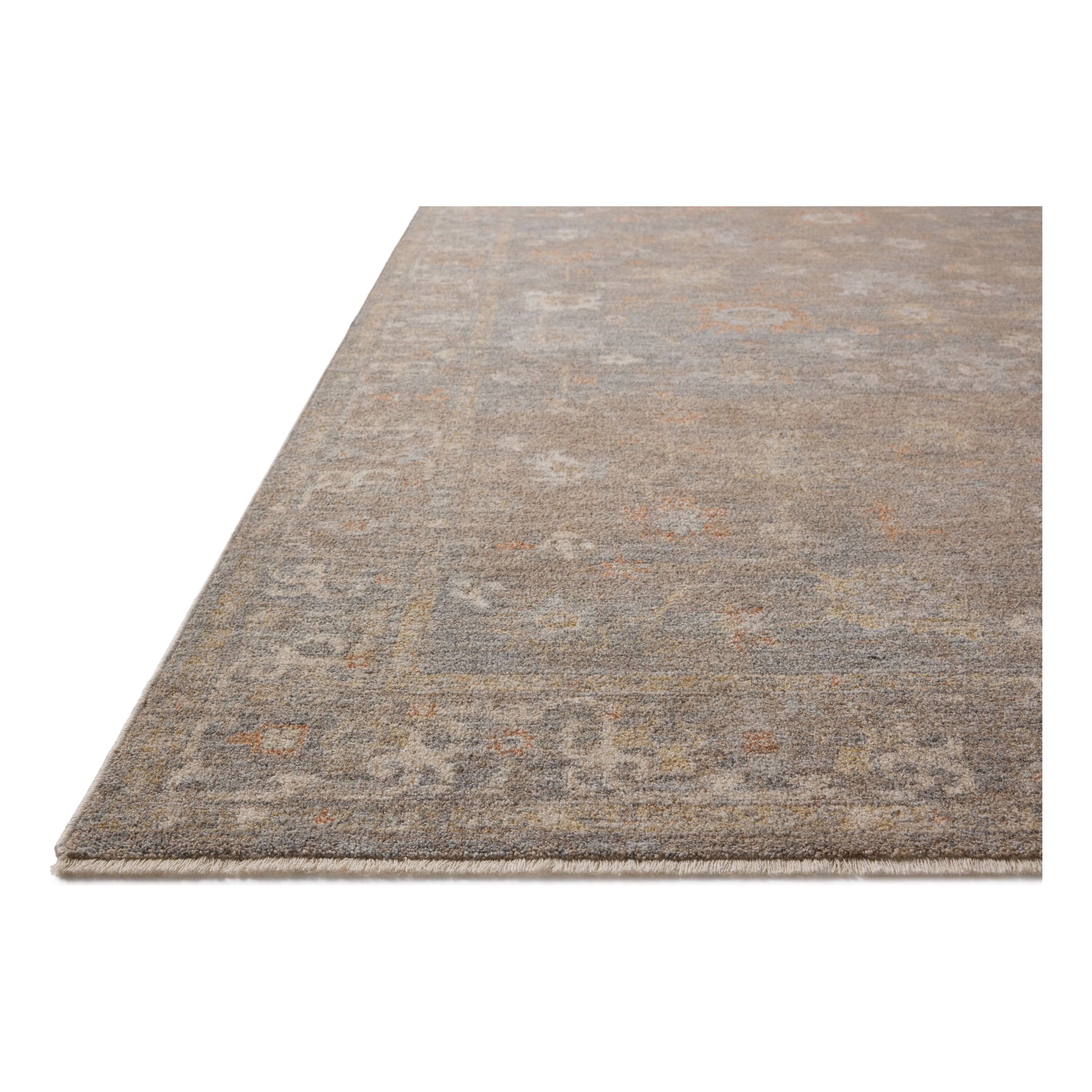 The Louisa Collection is a serene area rug based on beautiful, traditional Turkish designs updated in calm colorways by Chris Loves Julia in collaboration with Loloi. Pale blues, creams, and browns create a sense of softness, but so does the rugs pile, which is made of easy-to-clean, velvety polyester. Amethyst Home provides interior design, new home construction design consulting, vintage area rugs, and lighting in the Park City metro area.