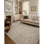 The Louisa Collection is a serene area rug based on beautiful, traditional Turkish designs updated in calm colorways by Chris Loves Julia in collaboration with Loloi. Pale blues, creams, and browns create a sense of softness, but so does the rugs pile, which is made of easy-to-clean, velvety polyester. Amethyst Home provides interior design, new home construction design consulting, vintage area rugs, and lighting in the Washington metro area.