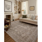 The Louisa Collection is a serene area rug based on beautiful, traditional Turkish designs updated in calm colorways by Chris Loves Julia in collaboration with Loloi. Pale blues, creams, and browns create a sense of softness, but so does the rugs pile, which is made of easy-to-clean, velvety polyester. Amethyst Home provides interior design, new home construction design consulting, vintage area rugs, and lighting in the Seattle metro area.