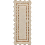 Featuring Chris Loves Julia × Loloi Scottie Ivory / Rust Rug by Loloi at Amethyst Home. The Scottie Collection from Chris Loves Julia x Loloi is a hand-tufted wool area rug with a playful scalloped edge and lower-pile, striped border for a touch of structure. The rugs overall pile is thick and plush, available in easygoing earth tones and neutral colorways.. Amethyst Home provides interior design, new home construction design consulting, vintage area rugs, and lighting in the Nashville metro area.
