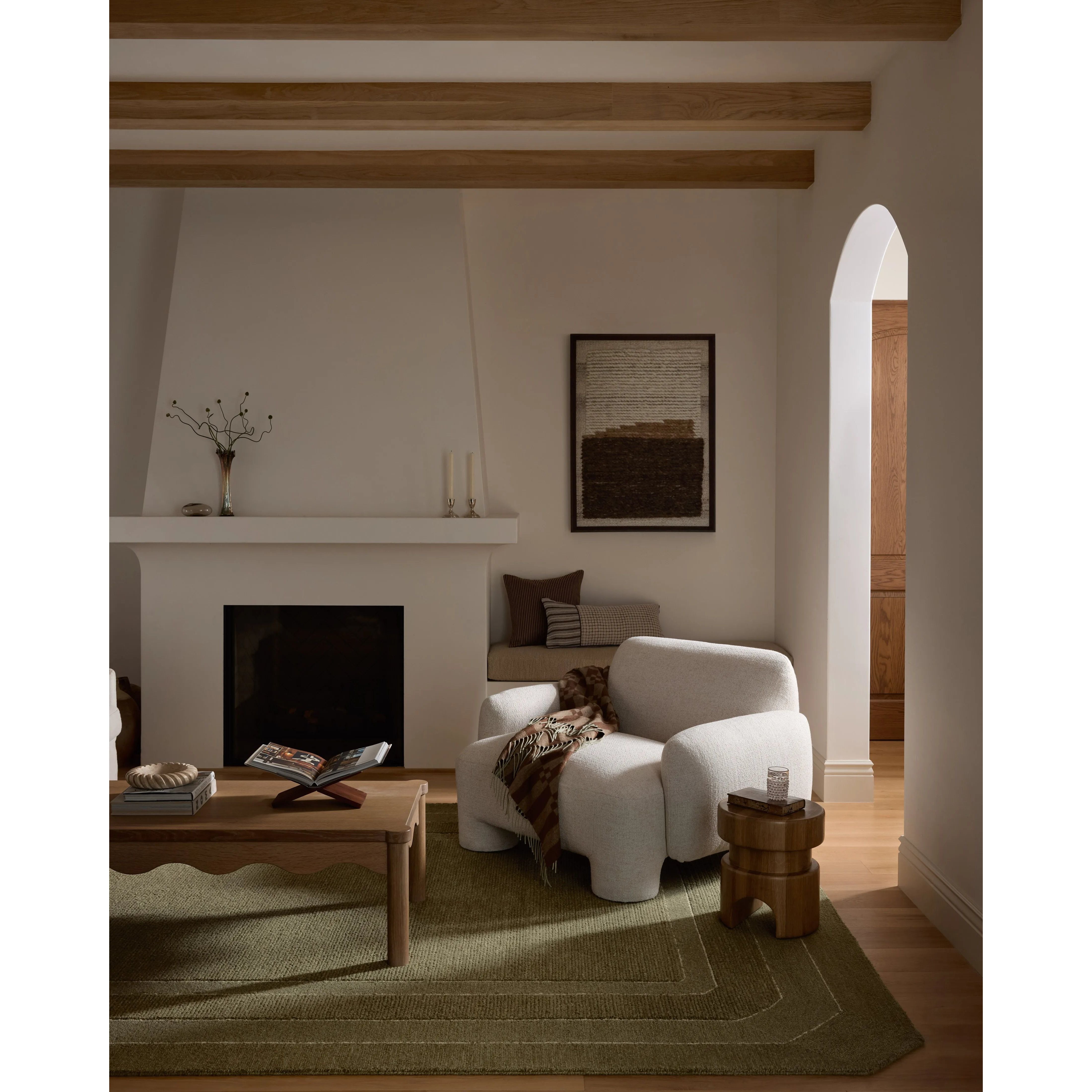The Clayton Collection is a hand-tufted, solid-toned wool area rug with angled edges for a modern twist on traditional home decor. Clayton adds even more dimension with a luxurious high/low looped pile that is perfect in living rooms, bedrooms, and more. Amethyst Home provides interior design, new home construction design consulting, vintage area rugs, and lighting in the Houston metro area.
