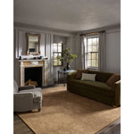 The Barrow Collection by Jeremiah Brent x Loloi is a hand-tufted area rug with a bold linear design inspired by modern art and classical architecture. The rugs pile is a blend of wool and jute for a stable, substantial feel that can ground living rooms, dining rooms, bedrooms, and more. Amethyst Home provides interior design, new home construction design consulting, vintage area rugs, and lighting in the Scottsdale metro area.