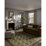 The Barrow Collection by Jeremiah Brent x Loloi is a hand-tufted area rug with a bold linear design inspired by modern art and classical architecture. The rugs pile is a blend of wool and jute for a stable, substantial feel that can ground living rooms, dining rooms, bedrooms, and more. Amethyst Home provides interior design, new home construction design consulting, vintage area rugs, and lighting in the Houston metro area.