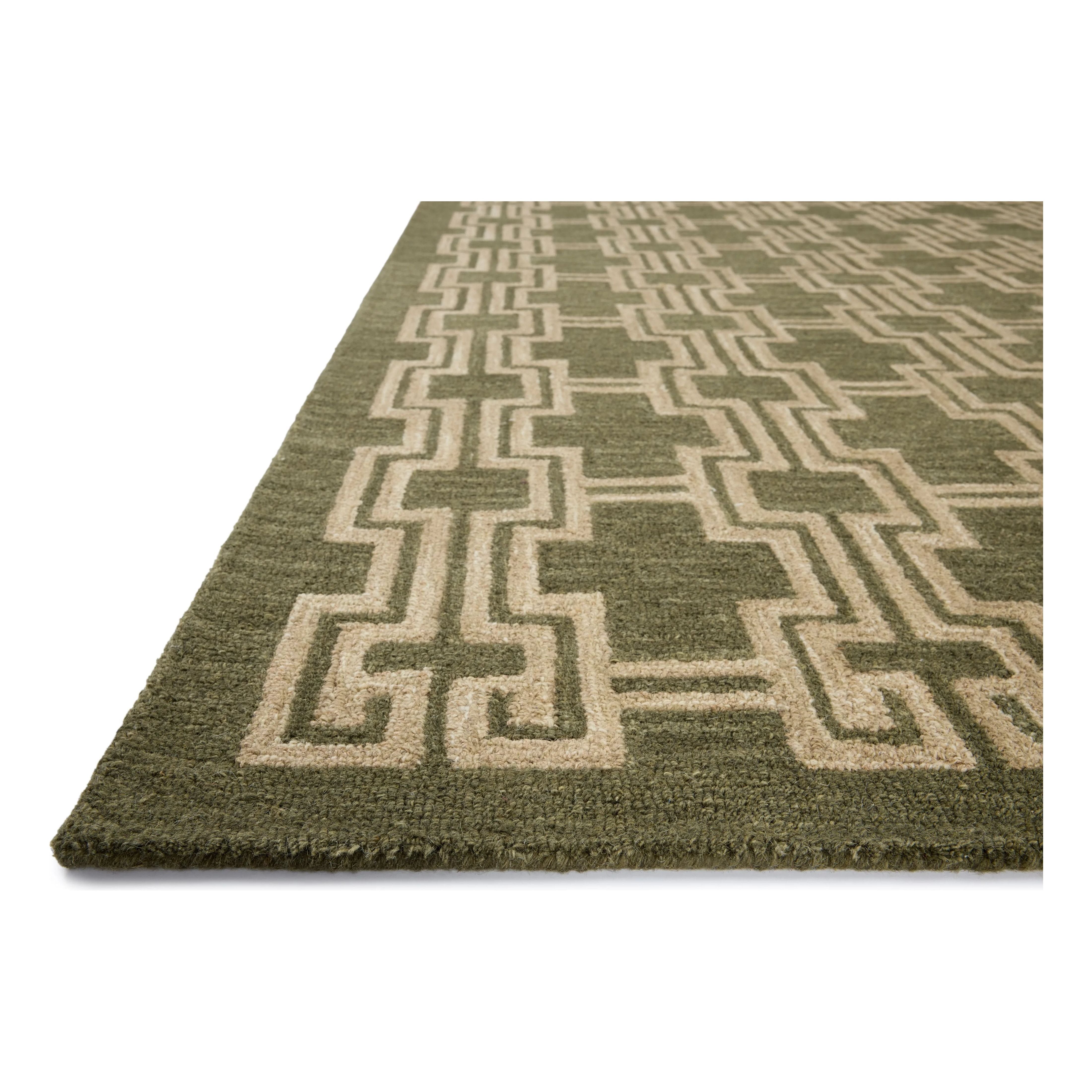 The Barrow Collection by Jeremiah Brent x Loloi is a hand-tufted area rug with a bold linear design inspired by modern art and classical architecture. The rugs pile is a blend of wool and jute for a stable, substantial feel that can ground living rooms, dining rooms, bedrooms, and more. Amethyst Home provides interior design, new home construction design consulting, vintage area rugs, and lighting in the Nashville metro area.