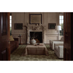 The Barrow Collection by Jeremiah Brent x Loloi is a hand-tufted area rug with a bold linear design inspired by modern art and classical architecture. The rugs pile is a blend of wool and jute for a stable, substantial feel that can ground living rooms, dining rooms, bedrooms, and more. Amethyst Home provides interior design, new home construction design consulting, vintage area rugs, and lighting in the Seattle metro area.