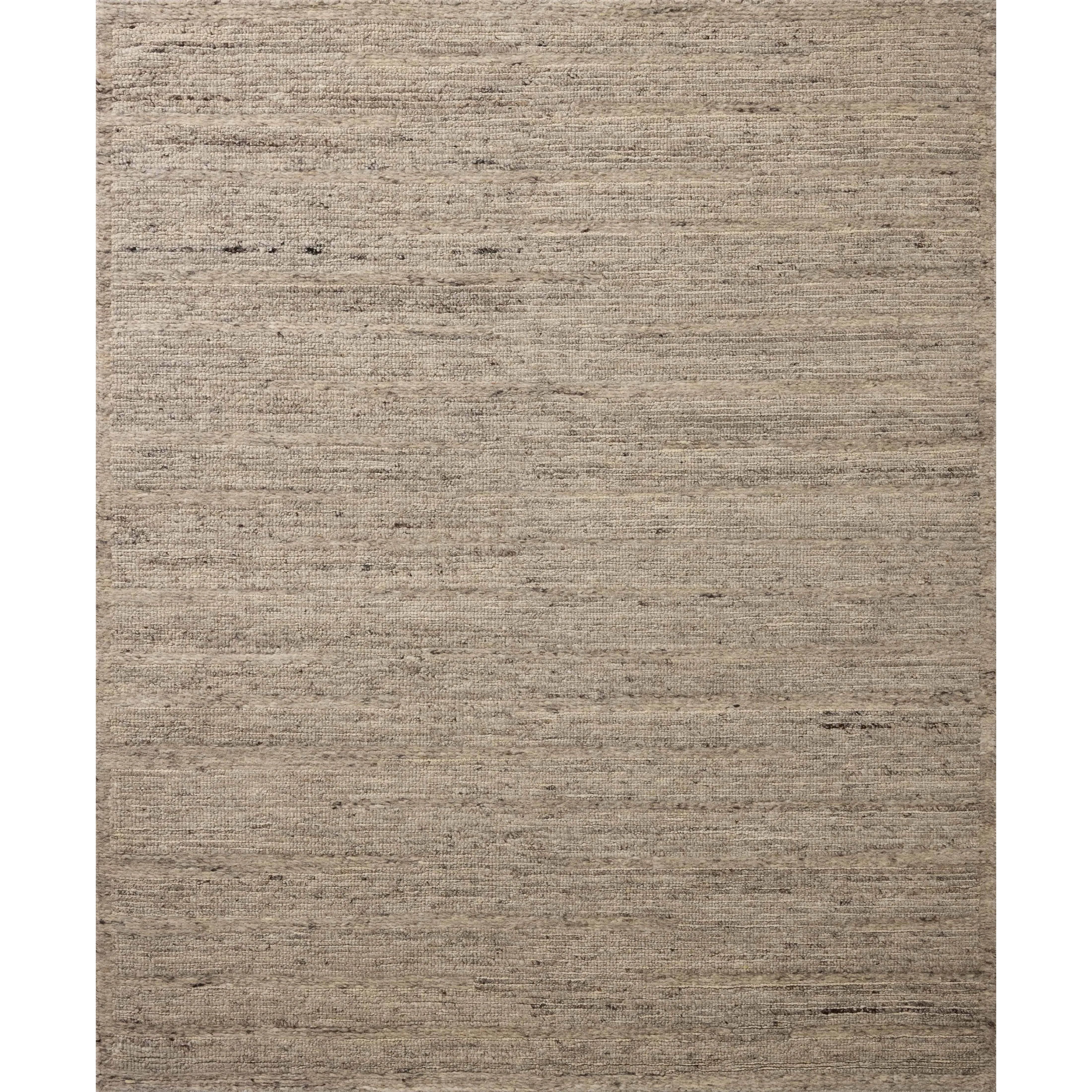 The Lennox Collection by Leanne Ford x Loloi is a statement area rug made with natural undyed wool that reveals subtle color differentiation in creamy neutral tones. The rug is hand-woven with a labor-intensive soumak weave, alternating rows of thick and thin looped yarns for an organic, inviting texture. Amethyst Home provides interior design, new home construction design consulting, vintage area rugs, and lighting in the Miami metro area.