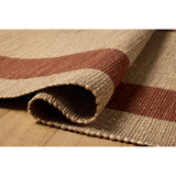 The Weatherstaff Collection is a vertically striped jute area rug with an organic look and feel, designed by Leanne Ford x Loloi. The earth-toned area rug features flatwoven jute that creates a ribbed texture horizontally, with stripes that are vertical—a playful combination. Amethyst Home provides interior design, new home construction design consulting, vintage area rugs, and lighting in the Laguna Beach metro area.