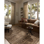 The Haywood Collection is an easy-to-clean, earth-toned area rug with a subtly distressed traditional design. Haywood is power-loomed of polyester in Turkey, a durable area rug for a living room, bedroom, dining room, or other high-traffic spaces. Amethyst Home provides interior design, new home construction design consulting, vintage area rugs, and lighting in the Portland metro area.