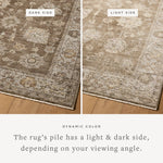 Featuring Priscilla Bark / Ivory Rug by Loloi at Amethyst Home. Transform your living space into a luxurious retreat with the Priscilla Bark/Ivory Rug. Made of premium materials, this rug adds elegance and sophistication to any room. Its soft, textured surface and neutral color palette create a cozy and inviting atmosphere. Elevate your home decor with this. Amethyst Home provides interior design, new home construction design consulting, vintage area rugs, and lighting in the Nashville metro area.
