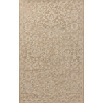 The Prudence Collection is a hand-tufted area rug made of soft, space-dyed wool and cotton, which lends a subtle gradation of color throughout the floral design. The rugs background is low-looped, while the pattern is made with a chunky, higher loop to create even more depth in this sophisticated design. Amethyst Home provides interior design, new home construction design consulting, vintage area rugs, and lighting in the Los Angeles metro area.