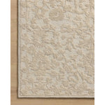 The Prudence Collection is a hand-tufted area rug made of soft, space-dyed wool and cotton, which lends a subtle gradation of color throughout the floral design. The rugs background is low-looped, while the pattern is made with a chunky, higher loop to create even more depth in this sophisticated design. Amethyst Home provides interior design, new home construction design consulting, vintage area rugs, and lighting in the Miami metro area.