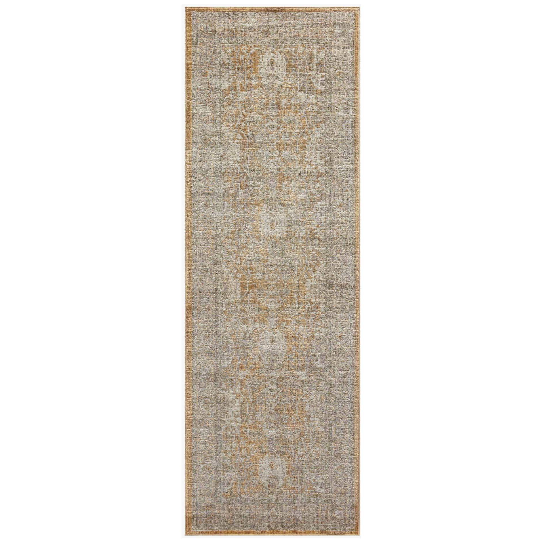 Durable, low pile, and soft underfoot, this rug is inspired by classic vintage and antique rugs. The Rosemarie Chris Loves Julia Gold / Sand ROE-01 rug from Loloi features a beautiful vintage pattern and patina. The rug is easy to clean, never sheds, and perfect for living rooms, dining rooms, hallways, and kitchens!