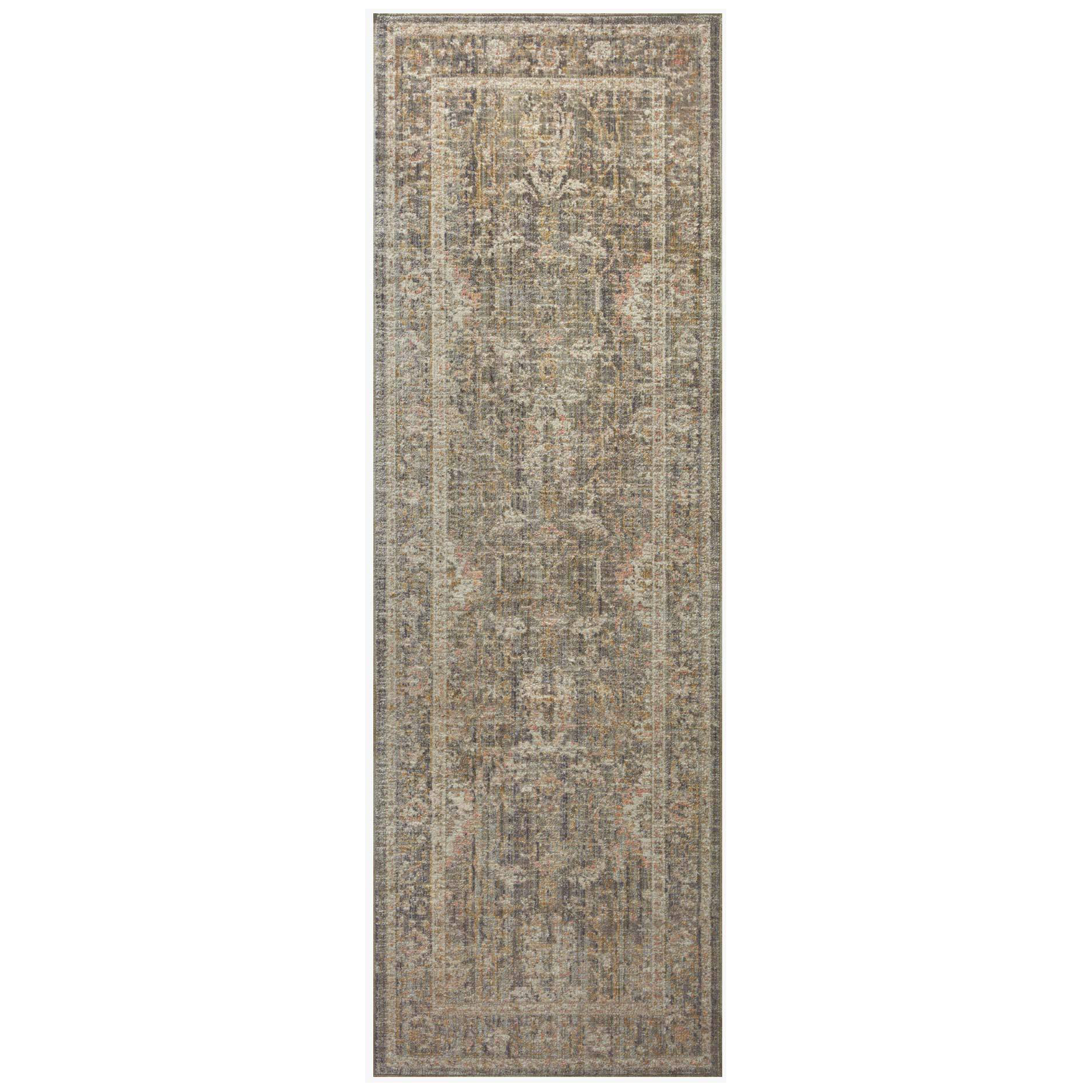 Durable, low pile, and soft underfoot, this rug is inspired by classic vintage and antique rugs. The Rosemarie Chris Loves Julia Sage / Blush ROE-01 rug from Loloi features a beautiful vintage pattern and patina. The rug is easy to clean, never sheds, and perfect for living rooms, dining rooms, hallways, and kitchens!