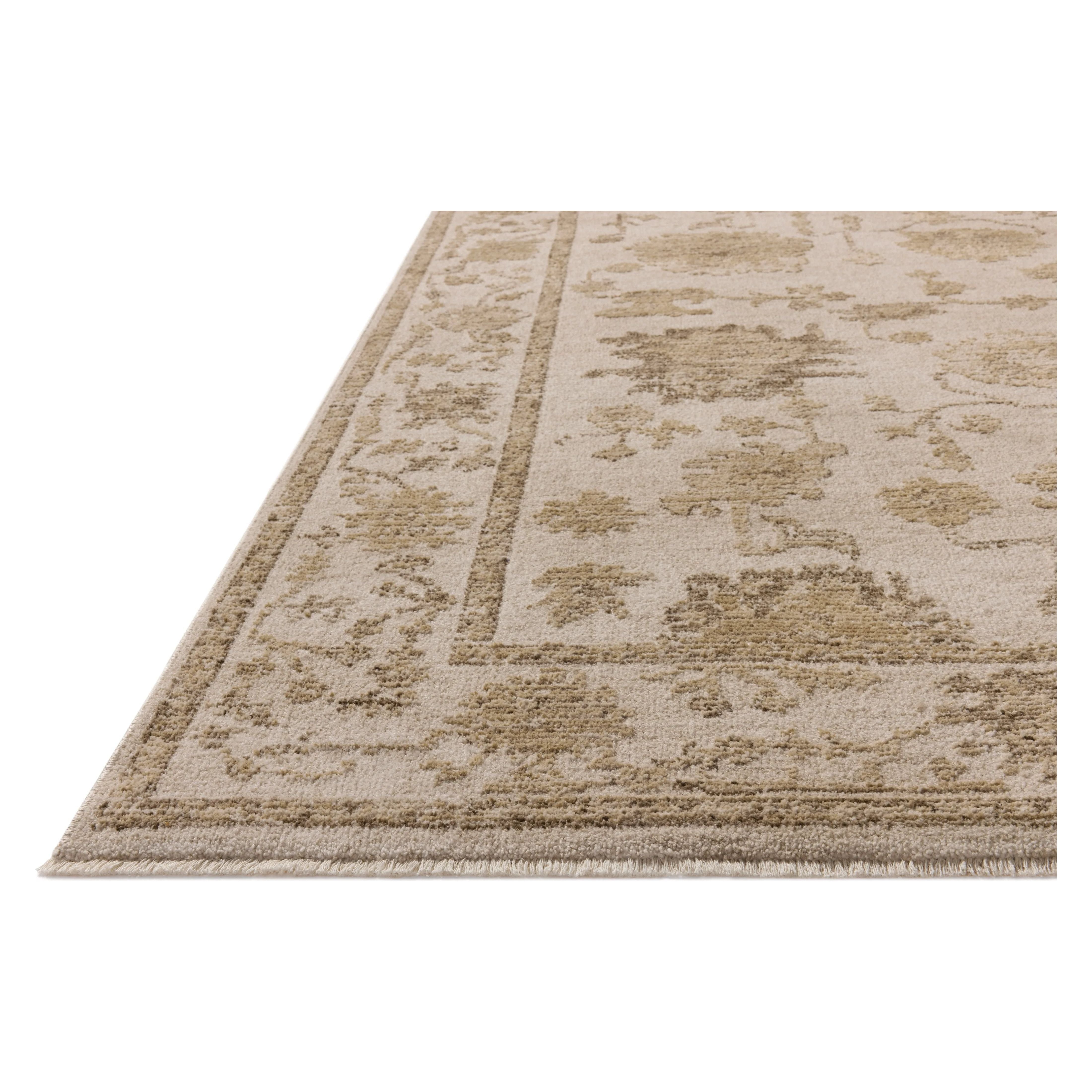 The Willa Collection is a power-loomed area rug based on traditional Turkish motifs that ebb and flow across the design with the yarns shifting tones. The rugs vintage-style design and light palettes with tones of sand and pale sky is elegantly neutral for living rooms, bedrooms, hallways, and more. Amethyst Home provides interior design, new home construction design consulting, vintage area rugs, and lighting in the Salt Lake City metro area.