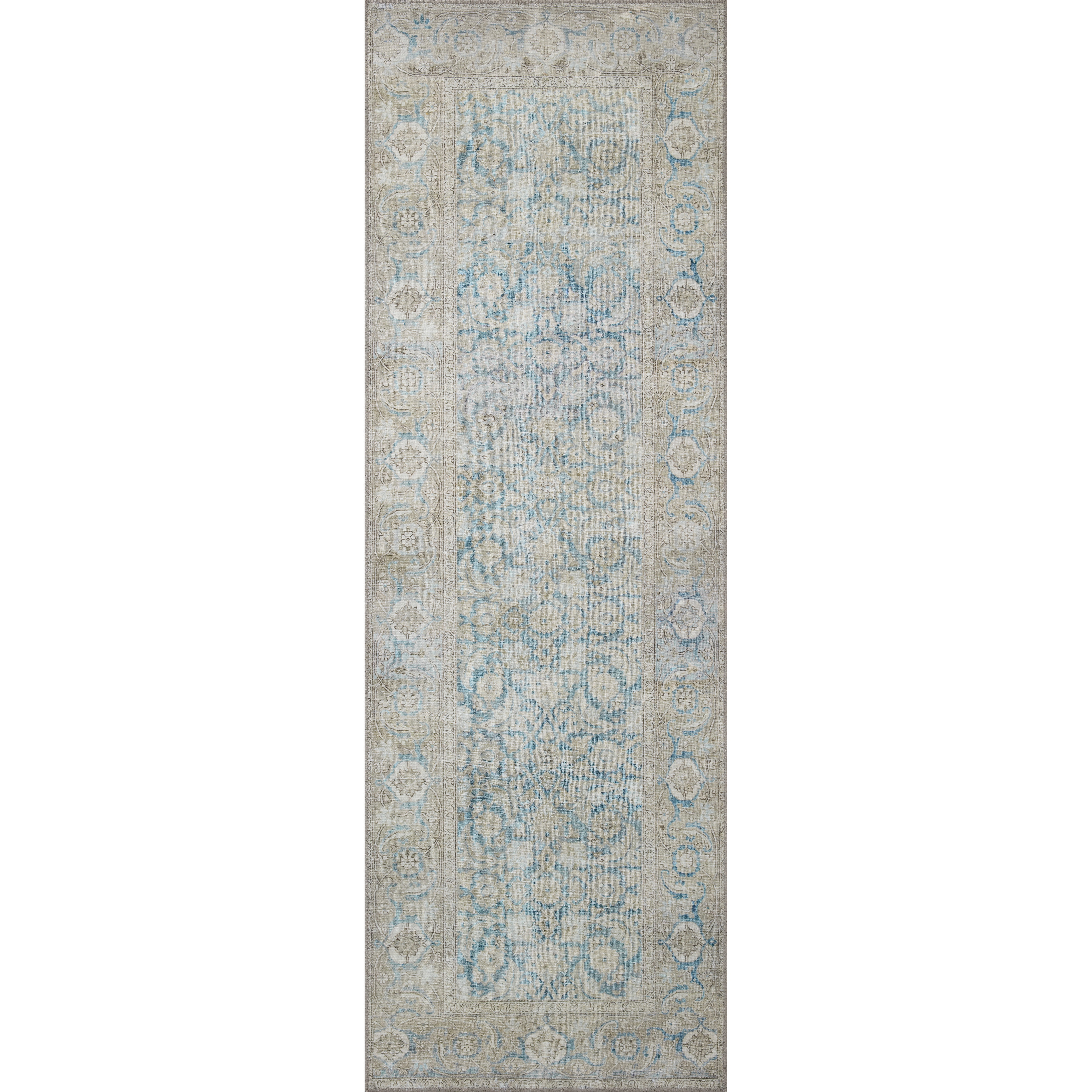 Power-loomed of 100% polyester, the Wynter Ocean / Silver WYN-10 area rug from Loloi showcases a one-of-a-kind vintage or antique area rug look at an affordable price. The rug is ideal for high traffic areas due to the rug's durability making it perfect for living rooms, dining rooms, kitchens, hallways, entryways. Amethyst Home provides interior design, new construction, custom furniture, and rugs for the Dallas, Houston, and Austin metro area.