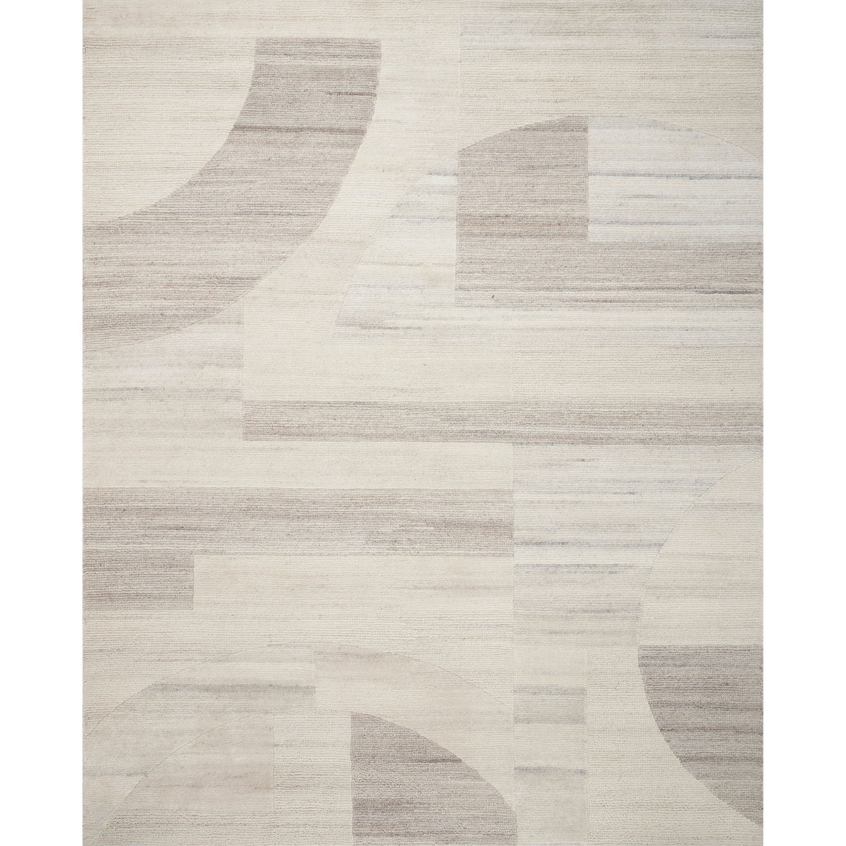 Tapis noué à la main Elodie Naturel/Lt. Prune