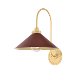 Clivedon Wall Sconce - Aged Brass/Soft Crimson | ready to ship!