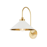 Clivedon Wall Sconce - Aged Brass/Off White | shipping 09/07/2025