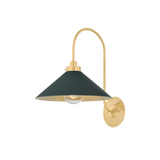 Clivedon Wall Sconce - Aged Brass/Soft Studio Green | ready to ship!