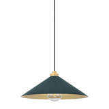 Clivedon Pendant - Aged Brass/Soft Studio Green | ready to ship!