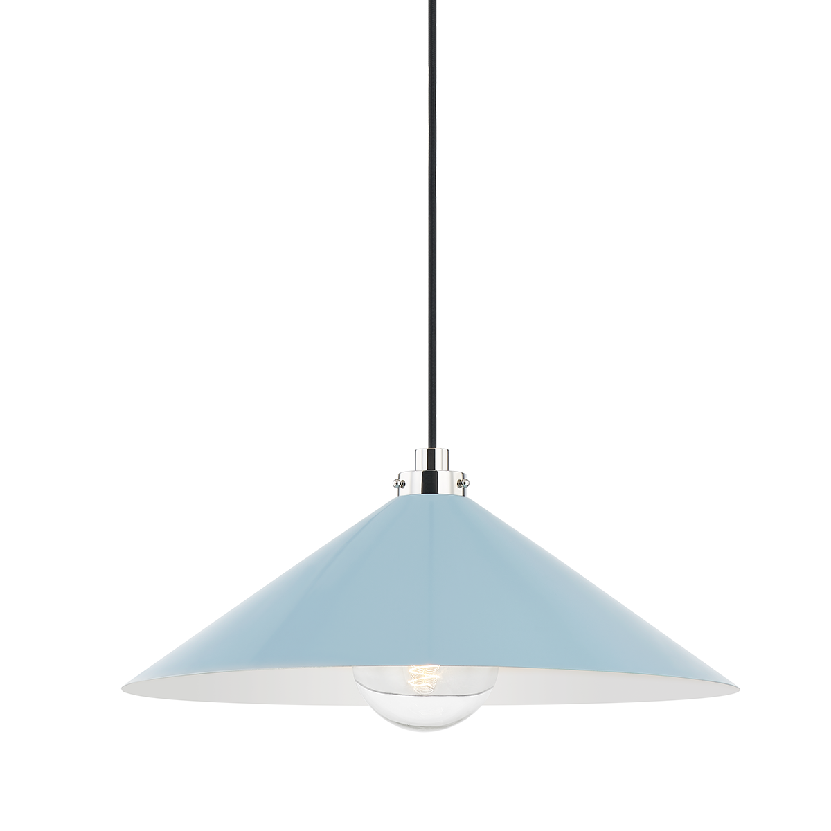Clivedon Pendant - Polished Nickel/Blue Bird | ready to ship!