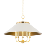 Clivedon Chandelier - Aged Brass/Off White | ready to ship!