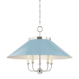 Clivedon Chandelier - Polished Nickel/Blue Bird | ready to ship!