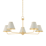 Burghley Chandelier - Aged Brass/Off-White | ready to ship!