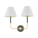 Wedgewood Wall Sconce - Aged Brass/Soft Studio Green | ready to ship!