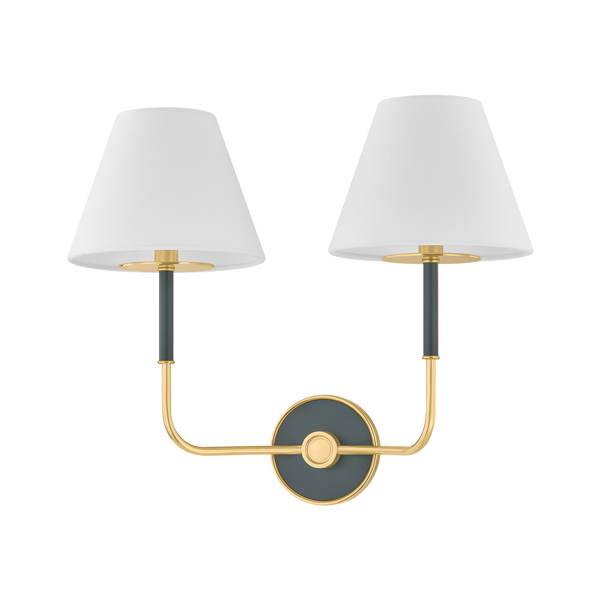 Wedgewood Wall Sconce - Aged Brass/Soft Studio Green | ready to ship!