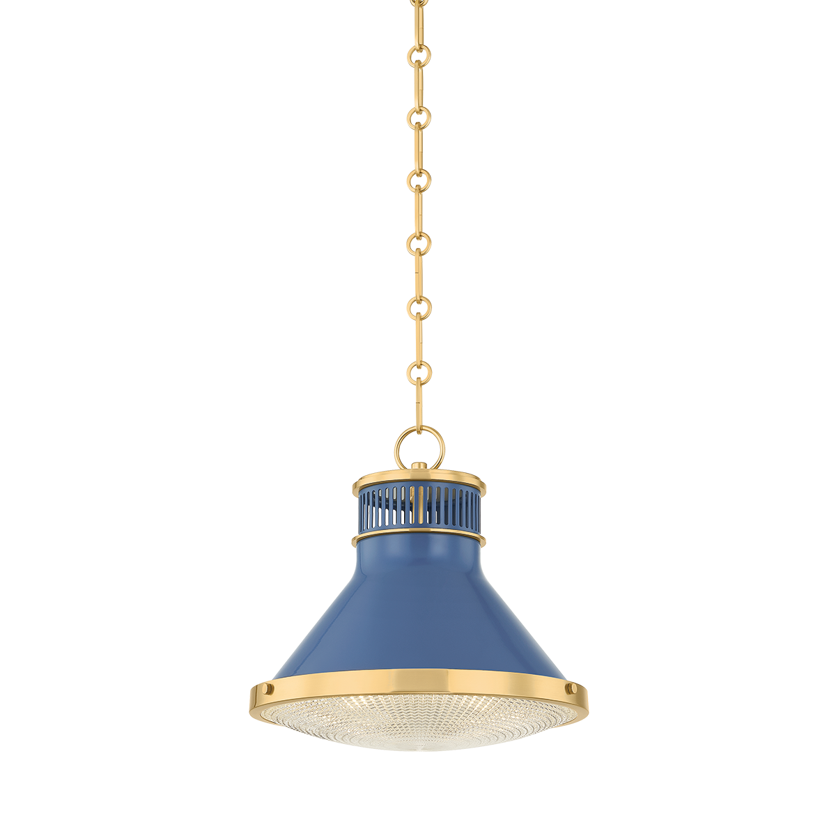 Highclere Pendant - Aged Brass/Soft French Blue | ready to ship!