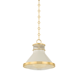Highclere Pendant - Aged Brass/Off-White | ready to ship!