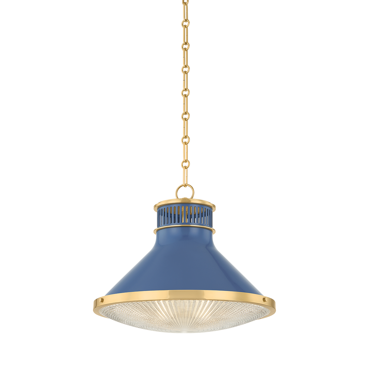 Highclere Pendant - Aged Brass/Soft French Blue | ready to ship!