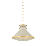Highclere Pendant - Aged Brass/Off-White | ready to ship!