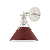 Painted No. 2 Wall Sconce - Polished Nickel/Soft Crimson | ready to ship!