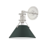 Painted No. 2 Wall Sconce - Polished Nickel/Soft Studio Green | shipping 10/14/2025