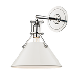 Painted No.2 Wall Sconce - Polished Nickel/Off White | ready to ship!