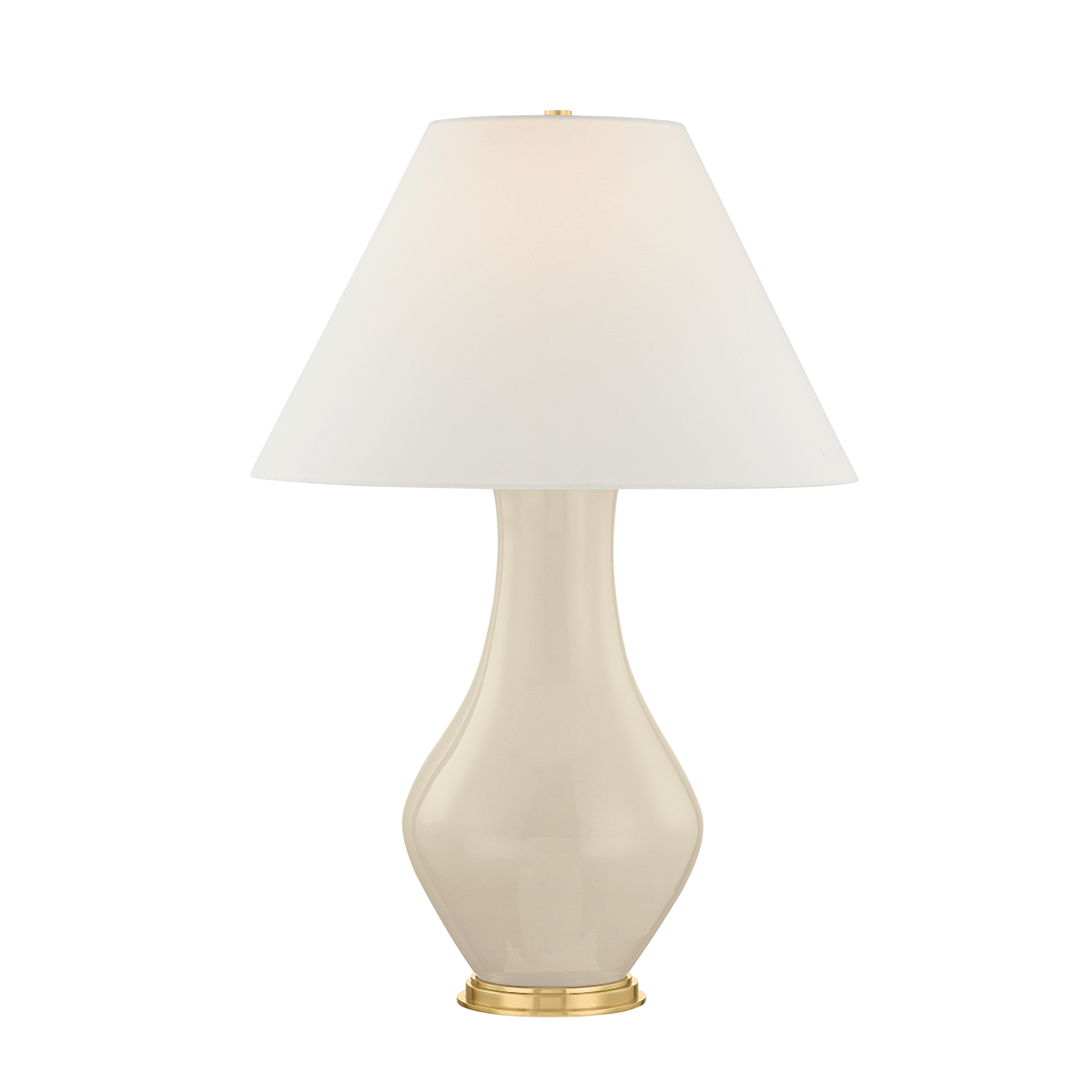 Hanslope Table Lamp - Aged Brass/Ceramic French Muslin | shipping 09/07/2025